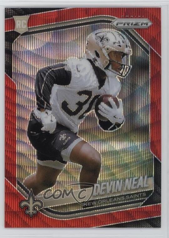2025 Panini Prizm Rookies Red Wave Prizm 40/149 Devin Neal #393 1ts9