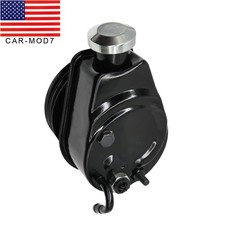 Black Power Steering Pump Double Groove Pulley For Sbc Bbc Chevy Black Power Steering Pump Double Groove Pulley For Sbc Bbc Chevy