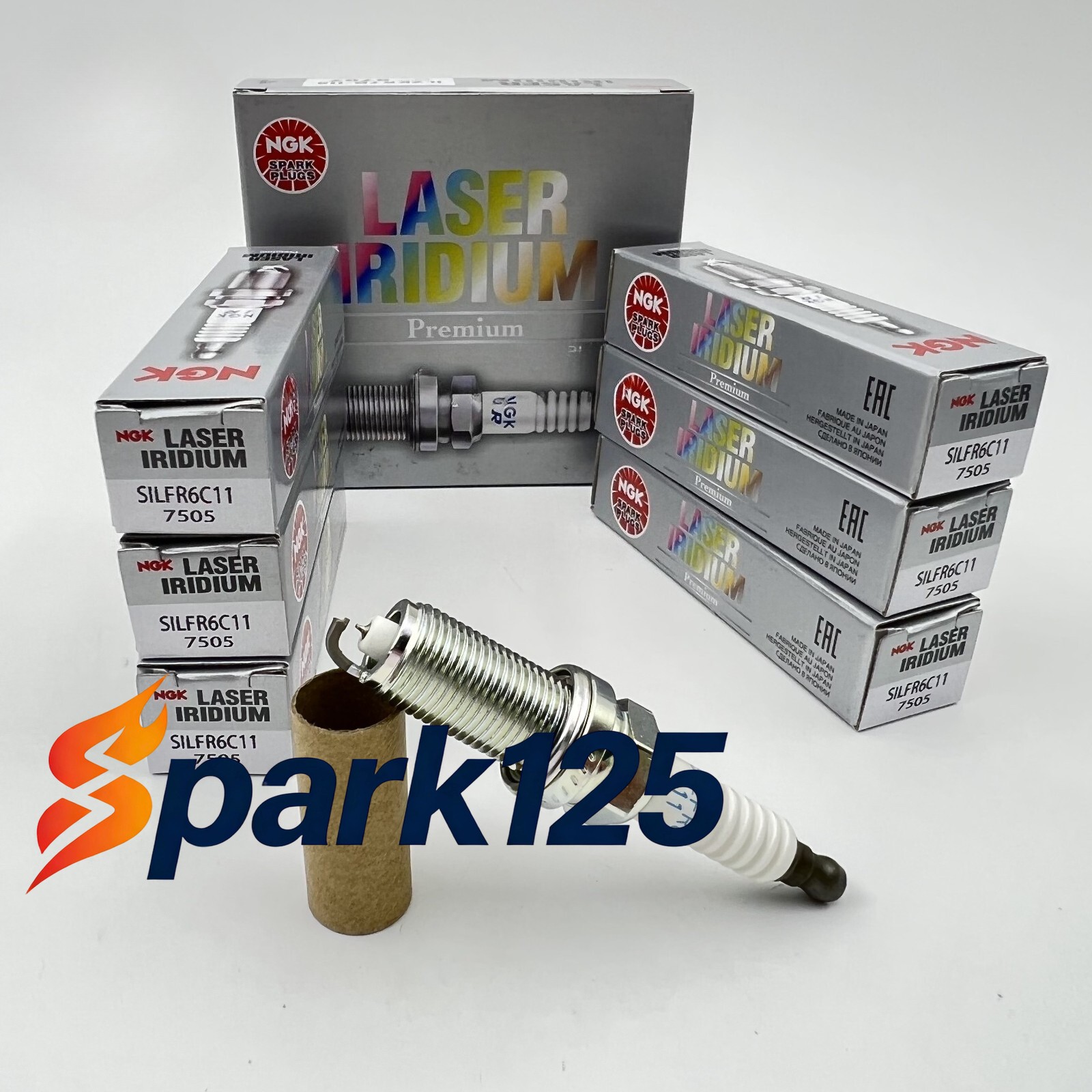 Pack of 6 Genuine NGK 7505 Laser Iridium Spark Plugs SILFR6C11
