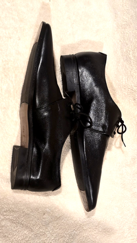 BOND MEXICAN LEATHER OXFORD DRESS SHOES MENS Sz 11 BLACK - Afbeelding 4 van 12