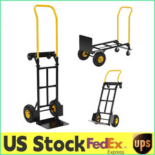 400 LB 2-in-1 Convertible Hand Truck Heavy Duty Platform Cart W/4 Wheels,Grocery