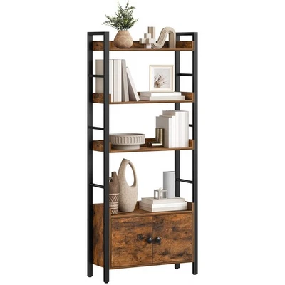 Bücherregal, Bücherschrank mit Türen und Ablage, Regal, Standregal, Aufbewahr... - Bild 1 von 4