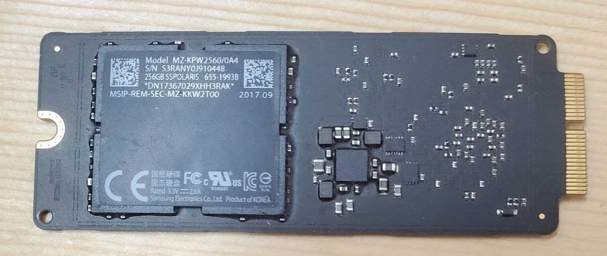 内蔵型SSD APPLE SSD H2TB EMC 3197 (2TBx2) 4TB NVMe Apple 1TB