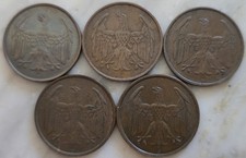 MDS DEUTSCHES REICH WEIMAR 5 x 4 REICHSPFENNIG 1932 ADFGJ "BR&Uuml;NING-TALER" #F