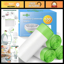 Universal Bedside Commode Liners Bags - Fits Most Commode Chairs Camping Toile