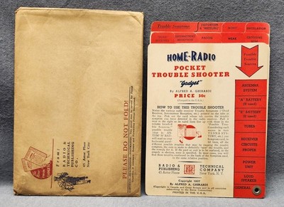 Vintage 1937 Home Radio Pocket Trouble Shooter Gadget Ghirardi Manual Tab Cards