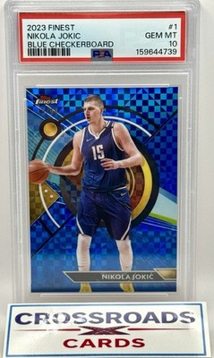 2023-24 Finest #1 Nikola Jokić Blue Checkerboard Refractors /99 PSA 10 Gem Pop 2