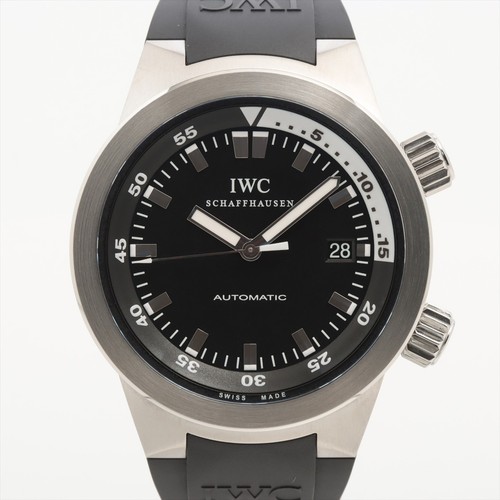 IWC Aquatimer IW354807 SS & Rubber AT Black Dial