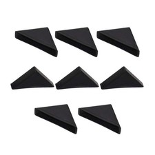 8 Pieces Black Triangle Shape Plastic Glass Corner Guards Covers