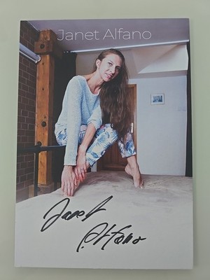 JANET ALFANO XL Autogrammkarte Autograph Signiert Signed Orginal Erotik Model