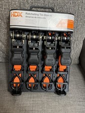 Hdx Ratcheting Tie Down Strapping 4 Pack 12ft 440 Lb Load Heavy Duty Cargo Strap