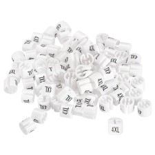 Clothes Hanger Marker 4XL Size Tag Fit 3.5mm Rod White, Pack of 100