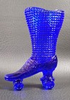 Boyd's Crystal Art Glass ROLLER SKATE BOOT 1978-83 COBALT BLUE No Lines NOS — photo 1