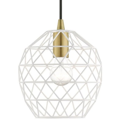 Livex Lighting 41326 Geometrix 8''W Mini Pendant - White