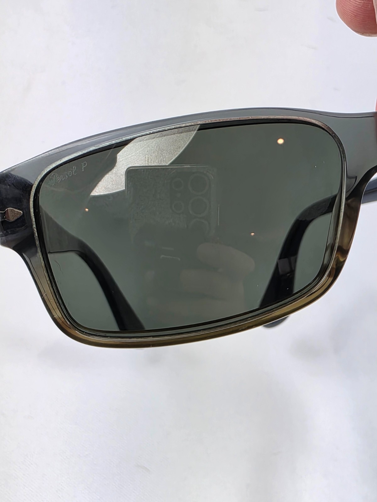 Persol Matte Black Rectangular Polarized Sunglass… - image 10