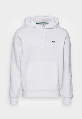 Lacoste Herren Hoodie Kapuzenpullover Gr. M Weiß Logo Kängurutasche