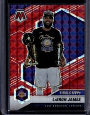 2020-21 Panini Mosaic Lebron James Mosaic Red Finals MVP #297 Lakers