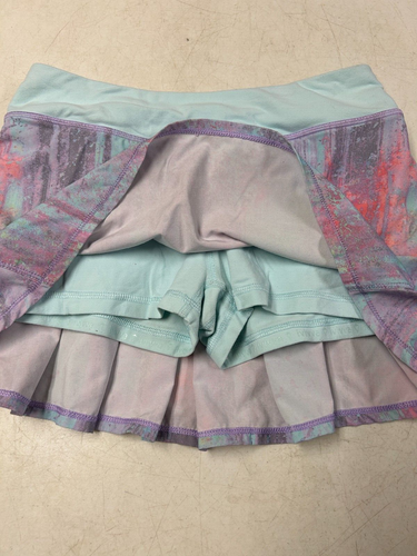 LULULEMON IVIVVA FUN PRINT TENNIS SKORT SKIRT GIRLS SZ 14 - Picture 2 of 3