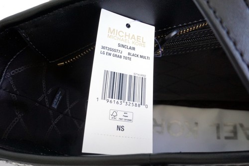 Michael Kors Bag Handbag Sinclair Large Ew Grab Tote Black New - Photo 14 sur 15