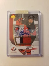 2019 Uppper Deck Team Canada THOMAS HARLEY 3 Colour Patch Auto #114/199 - Dallas