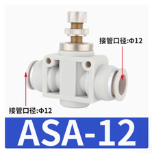 1PC NEW AirTac Through speed regulating valve ASA-12 #LL