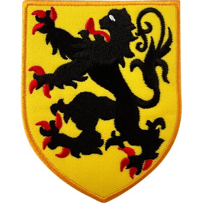 Belgien Wappen Aufnäher Bügelbild Niederländisch Flandern Löwe gestickt Abzeichen