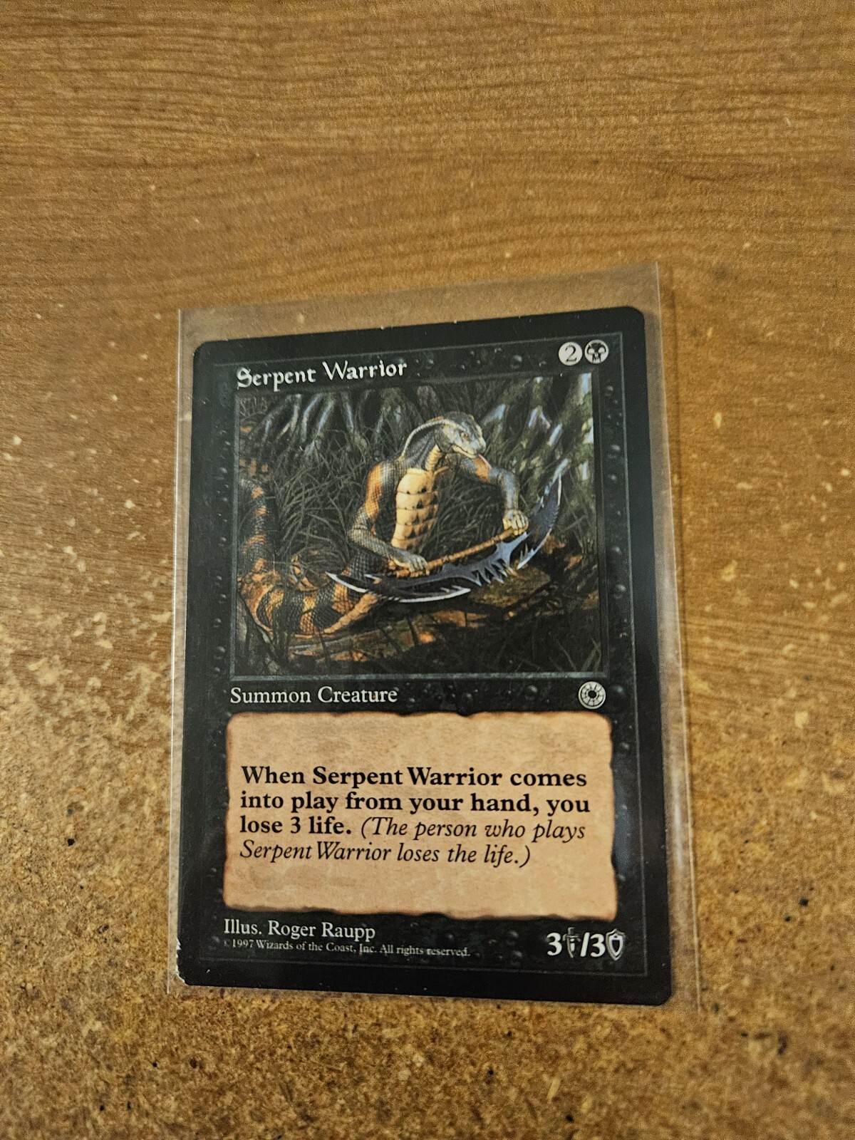 MAGIC THE GATHERING PORTAL SERPENT WARRIOR MODERATELY PLAYED