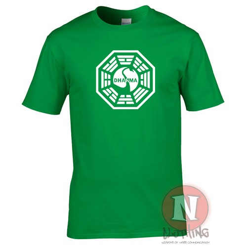 T-Shirt Dharma Initiative Logo Du Cygne Série Télévisée Lost Rétro Cool - Photo 7/14