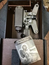 1940s Vintage Revere 85 Gray Textured Manual Electric 8mm Movie Projector