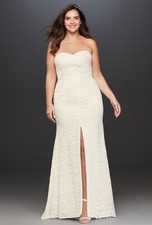 David's Bridal Lace Wedding Dress Size 8