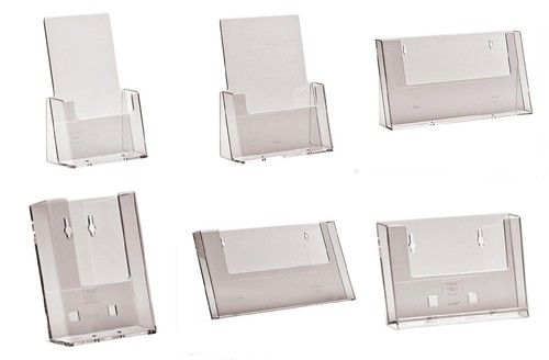 A6 DL A5 A4 Leaflet Holders Counter Stands Wall Displays Flyer Menu Dispensers - Picture 1 of 63