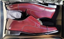 Bostonian Andover Men's 13-15 N Leather Cap Toe Lace Oxford Burgundy Dress Shoes