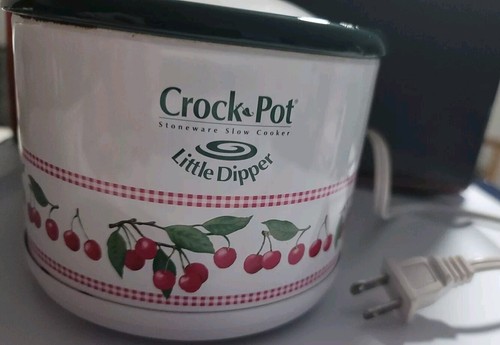 Little Dipper Rival Crock Pot Stoneware Mini Slow Cooker 32041 Cherries Dip Pot - Picture 2 of 10
