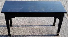 Classic Solid Wood Piano Bench   Black Finish   Haunting Hand-Crafted Art Inside