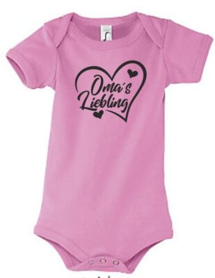 Babybody Body bedruckt Textildruck Strampler Geburt Geschenk  Oma´s Liebling 64