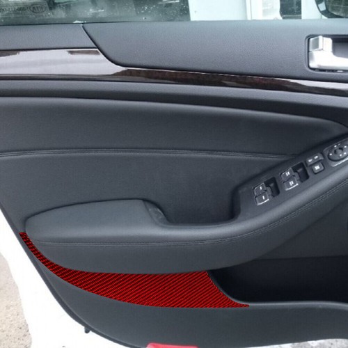 2Pcs Red Carbon Fiber Front Door Door Panel Cover Trim For KIA Cadenza 2014-2016 - Picture 8 of 16