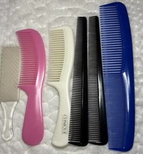 Vintage Hair Combs LOT OF 6 Detangler Combs Various Styles 5  -8  