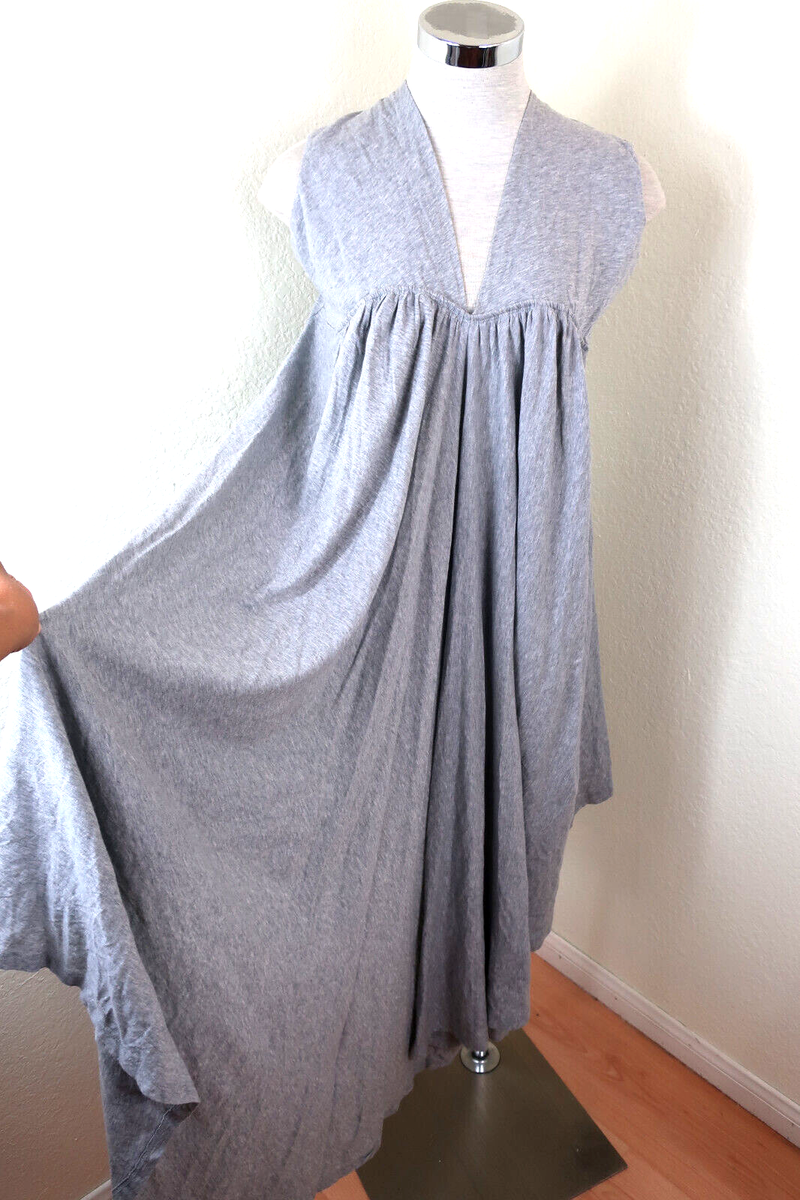 grey cotton maxi dress See By CHLOE Assymetrical Small S 40 4 5 6 Cettire Category: Sweater Dresses