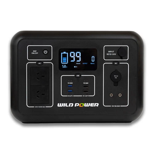 WILD POWER 1200W 1132Wh Portable Power Station Solar Generator Power Bank - Picture 9 of 9
