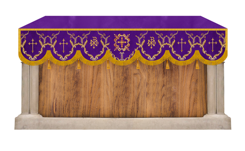 Altar Superfrontal Adorned with intricate embroidered trims - Church Parament - Picture 21 of 24