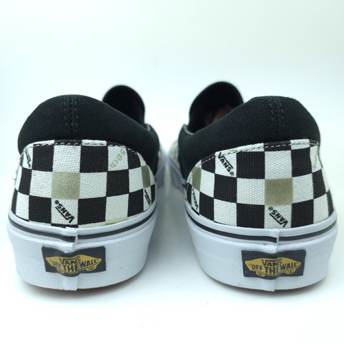 Vans Mens 13 Black Gold Slip On 50th Anniversary Checker Sneaker Shoes NWOB - Picture 4 of 10