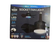 Bell + Howell 15.7 in. Indoor Matte Black Ceiling Fan with Remote