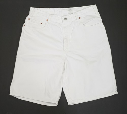 Levi's 560 W36 Men's Unisex Red Tag USA Loose Fit White Shorts Cotton Authentic - 第 1/12 張圖片