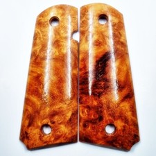 New COLT 1911 Full Size KIMBER Exotic Afzelia Burl Wood Grips Handcraft 122