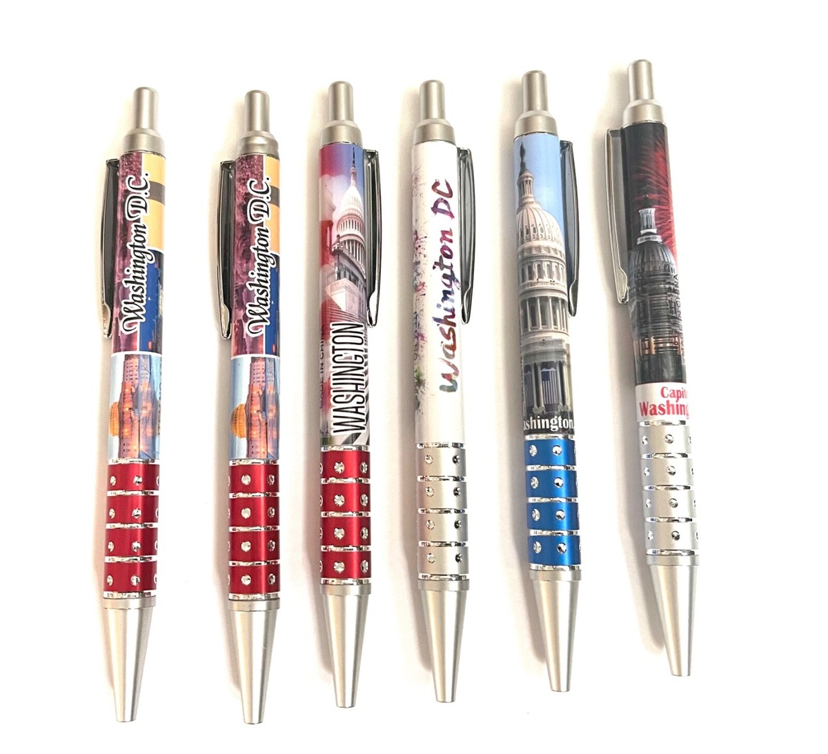 Washington D C Souvenir pens 6 pcs Assorted Collectible Design | eBay