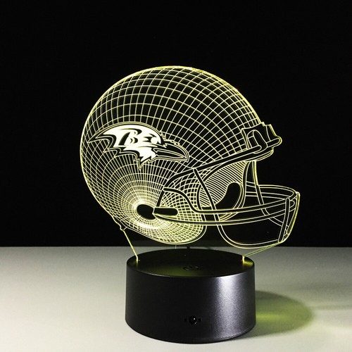 Baltimore Ravens LED Light Lamp Collectible Lamar Jackson Home Decor Gift - Picture 3 of 7