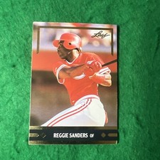 1991 Leaf Gold Rookies Reggie Sanders #BC10 Cincinnati Reds Baseball Card
