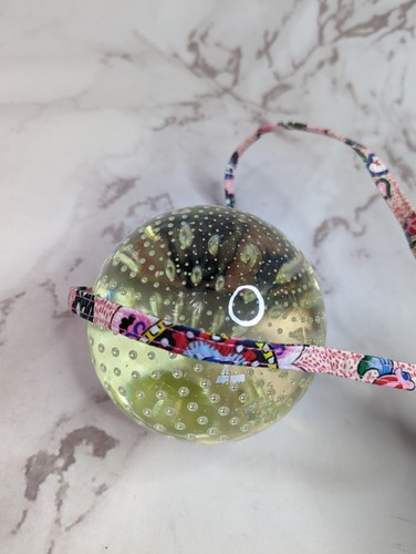 Vera Bradley Lanyard Key Ring Light Pink New Retired Stitched Flowers Iconic - Picture 2 of 9
