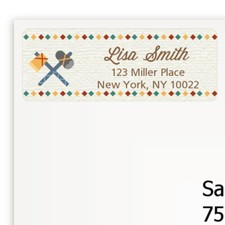 Tribal Birthday Party Personalized Return Address Stickers - 27 labels