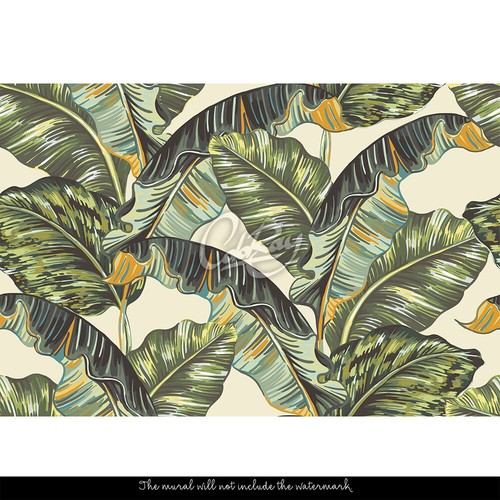 Wall Mural Tropical Palm Leaves Jungle Traditional Non-woven wallpaper - Picture 4 of 9